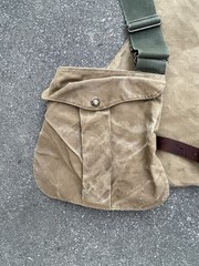 Filson Tincloth Game Bag Size 30 USA Made Vest Strap Leather Belt Closure