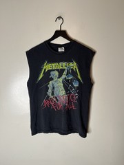 2000s Metallica And Justice For All Chopped Distressed Shirt Mens Size Medium