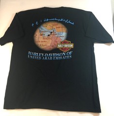 Harley-Davidson T-Shirt Men’s Black 3XL Cotton UAE Map Graphic 2004