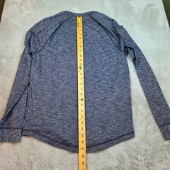 Abercrombie & Fitch Muscle Fit Long Sleeve Shirt Mens S Raglan Marled Navy Blue