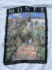 Vintage 90s Claude Monet The Artist’s Garden At Vetheuil Pierre Auguste Art Tee