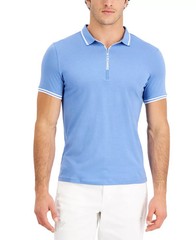 Armani Exchange Cotton Quarter-Zip A|X Logo Short-Sleeve Men Polo Tee Shirt New