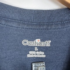 Carhartt T-Shirt Men’s L Relaxed Fit Blue Short Sleeve Pocket Tee 100% Cotton