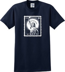 Post Office Statue of Liberty Stamp Unisex T-Shirt (S-5X)