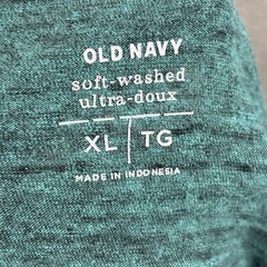 Old Navy Soft Washed Shirt Green XL Long Sleeve Pullover Crew Neck Marled Mens