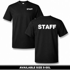 STAFF T-Shirt Event Staff Security Uniform Employee Work Crew Tee S-5XL