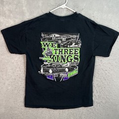 A1 We Three Kings Dirt Track Racing Car T Shirt Adult Large Black Mens