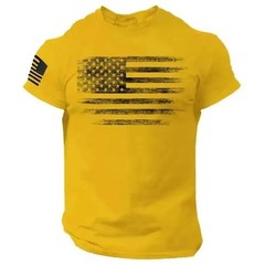 USA Distressed Flag Men T Shirt Patriotic American Tee