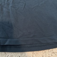 Express Pima Cotton Blue Solid V-Neck Short Sleeve Logo Tee Men’s L