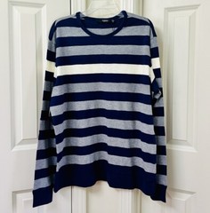 Murano Liquid Luxury Crew Neck Long Sleeve T-Shirt, Size-XL