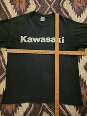 Vtg Y2K Kawasaki Racing Motocross Spellout Logo T Shirt Black Men’s Size Large