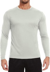 7 Pack Men Dry Fit Workout Long Sleeve Athletic Gym, UPF SPF UV Sun Protection