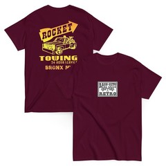 ROCKET TOWING SQUAREBODY CHEVY TOW TRUCK TWO SIDED T SHIRT by RACE CITY RETRO