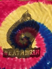 Deathwish Skateboards Tie Dye Shirt Size L 2 Sided Grim Reaper