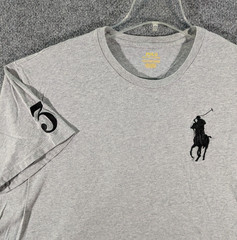 Polo Ralph Lauren Mens 2XB Big Pony Gray T-Shirt Short Sleeve Crew Neck
