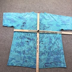 Vintage Disney Blizzard Beach Shirt Mens XL Blue All Over Mickey Inc USA 90s