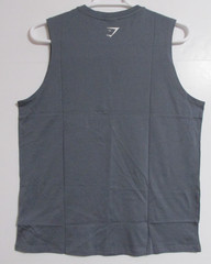 Men’s Gymshark 100% Cotton Crew Neck T-Shirt Tank Dusty Blue Gray Size MEDIUM