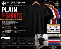 Plain T Shirt 100% Cotton Unisex Mens Womens Crew Neck Casual Tee S-2XL UK