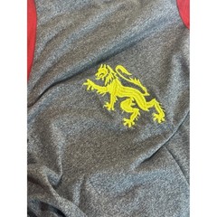 Lions Crest English Laundry V-Neck T-Shirt Mens 3XL Heather Gray Red Blue