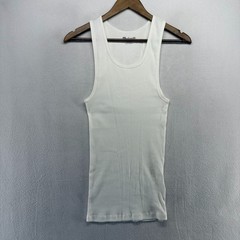 Madewell Tank Top Men’s XS White Ribbed Blank Beater Solid layer Cotton NEW