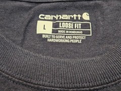 Carhartt K87 Men Size L Black Loose Fit Workwear Pocket T-Shirt