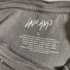 Lady Gaga Born This Way Motorcycle Design Charcoal Gray T-Shirt Men’s LARGE