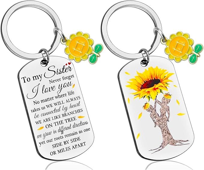 Sister Gifts From Sisters Sunflower Keychain Gifts For Sister Big Sister Gift…