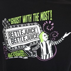 Beetlejuice T Shirt Mens Size Large Black Tim Burton Michael Keeton Movie
