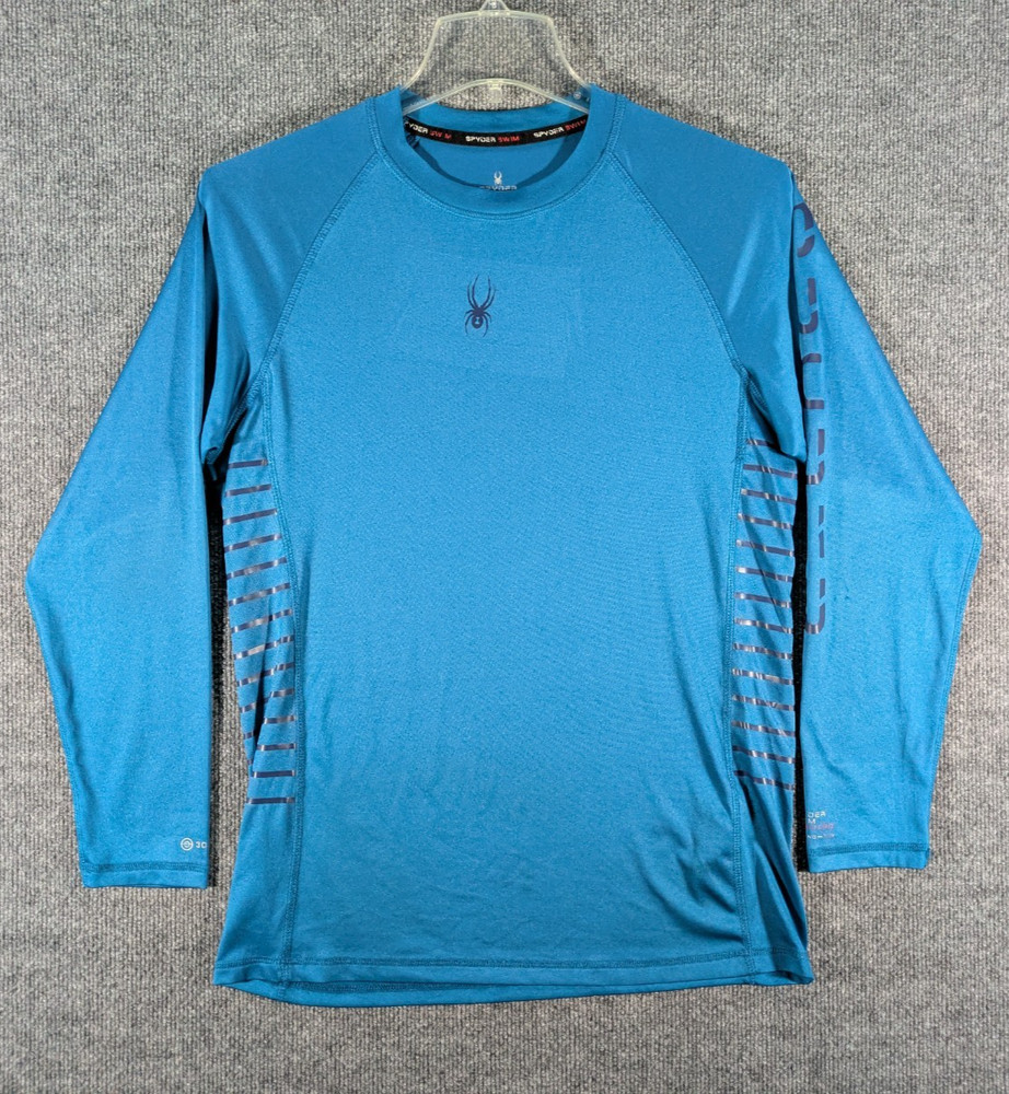 Spyder Swim Shirt Mens Small Rash Guard Quick Dry UPF 30+ Long Sleeve Tee