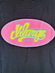 Size L – XLARGE Oval Logo Front Back Graphic T-Shirt Black
