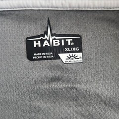 Habit Fishing Solar Factor Shirt Men’s XL Gray White Realtree Performance 40+