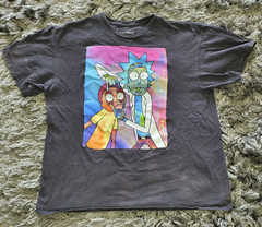 Rick & Morty T-Shirt Mens XL Black Adult Swim Comedy Funny Ripple Junction Flaw
