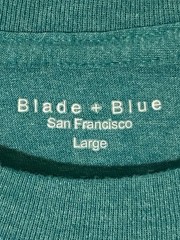 Blade + Blue T Shirt Mens Large Green Pocket Tee Made In USA Cotton Poly Casual