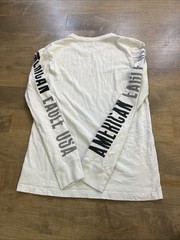 AMERICAN EAGLE MEN’S White Super Soft T SHIRT Standard FIT Small Long Sleeve