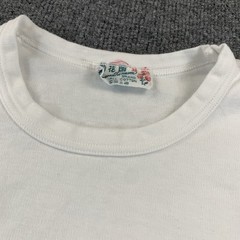 VTG Chrysanthemum Brand Bound Collar White T Shirt Size 36 Sm.