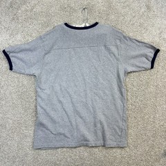 Polo Jeans Co Ralph Lauren Mens Large Gray Ringer V-Neck T-Shirt Polo USA Flag