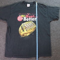 Pro Player 1996 Bulls Championship Ring Vintage Black T Shirt Rare XL