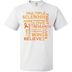 Inktastic Multiple Sclerosis Awareness Word Cloud T-Shirt M S Support Hope Cure
