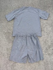 Men’s T-Shirt & Short Set Size Medium Gray Cut-Offs Frayed