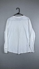 Coofandy Shirt Mens Medium White Long Sleeve Crewneck Casual Solid Knit