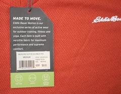 Eddie Bauer Mens M Motion Performance Tee T-Shirt Short Sleeve Stretch Orange$68
