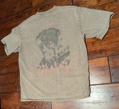 Aniqi Men’s The Struggler Acid Wash Short Sleeve Tee T-Shirt Brown Size Large