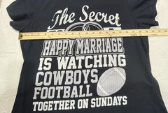 District Made The Secret To Happy Marriage T Shirt Men’s Size Large L Black
