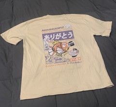 AOKLOK Ramen & Fish Are Delicious Japanese Graphic T Shirt Beige Size US M/CN L
