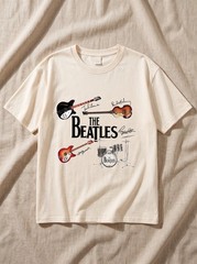 The Beatles Guitar Collage Shirt Classic Rock Graphic Unisex Comfort Colors