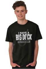Dirty Fishing Joke Funny Big Dock Fish Gift Mens Casual Crewneck T Shirts Tees