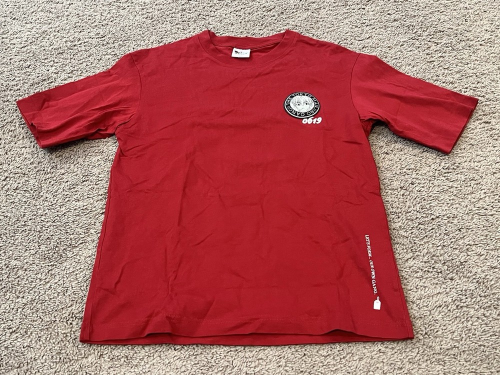 GU Japan Uniqlo Tokyo Revengers Red Manjiro Gang Cotton Shirt Size Small