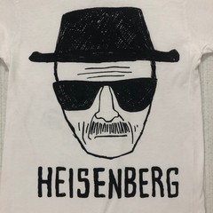 Breaking Bad Heisenberg Walter White Graphic T-Shirt White Mens Medium iml 2019