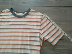 Nike Men’s T Shirt Size Small Orange Blue Striped Tee Sm