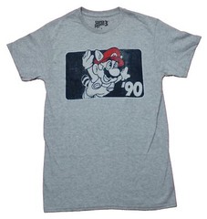 Super Mario Brothers Mens T-shirt – Flying Raccoon 3 Color 90 Box Image